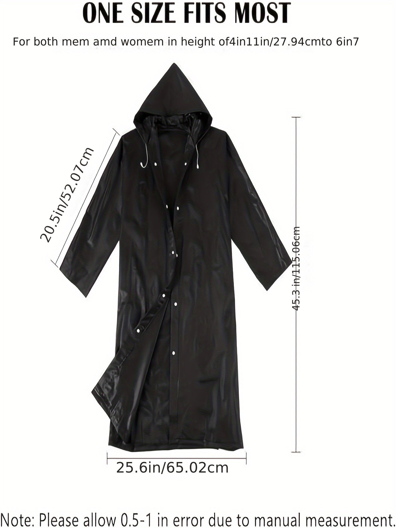 Elegant & Durable Hooded EVA Raincoat – Sleek, Solid Color Design With Long Sleeves & Thickened Layer For Ultimate Warmth And Style On Rainy Travels