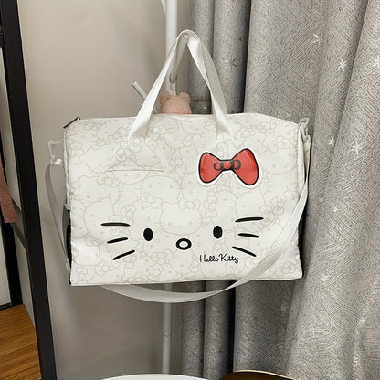 Adorable HelloKitty Large Shoulder Bag - Cute Cartoon Design, Spacious Capacity, Ideal for Fitness, Gym & Travel - Versatile Crossbody Handbag