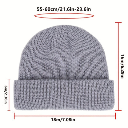 1pc Stylish Men's Knitted Hip-Hop Hat - Fashionable Street Wear Accessories for Gift Giving - Highly Elastic, Soft, and Warm