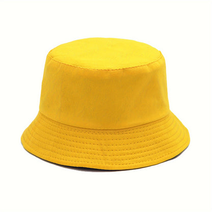 1pc UV Shield Unisex Bucket Hat - Fashionable Solid Hue, Sun-Smart Wide Brim - All-Season Protection for Outdoor Adventures, Ideal for Summer, Spring, Fall Beach Travel