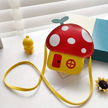 Cute Mushroom Crossbody Bag: Fashionable Accessories for Girls - Perfect Birthday Gift for Kids!