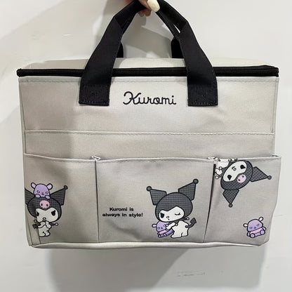 Hello Kitty Large Tote Bag - Adorable Cartoon Design, Spacious & Stylish Carryall for Daily Use, With Handy Pockets for Organization