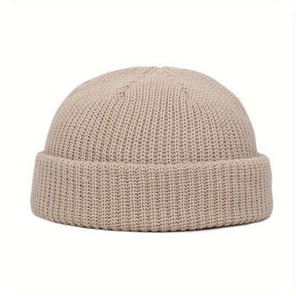 1pc Stylish Men's Knitted Hip-Hop Hat - Fashionable Street Wear Accessories for Gift Giving - Highly Elastic, Soft, and Warm