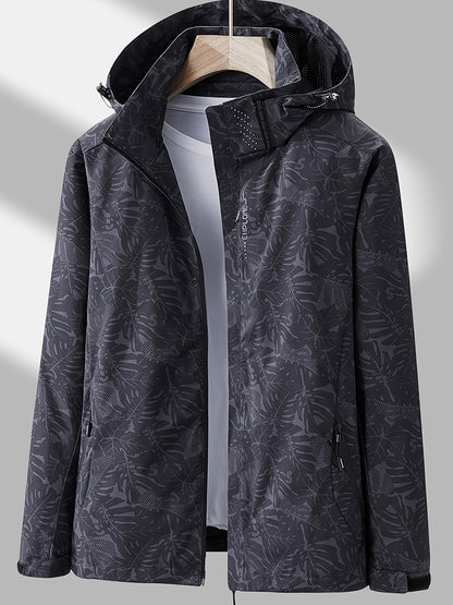 Adventure-Ready Womens Camo Jacket - Weather Resistant, Windproof with Detachable Hood for Hiking & Outdoor Excursions