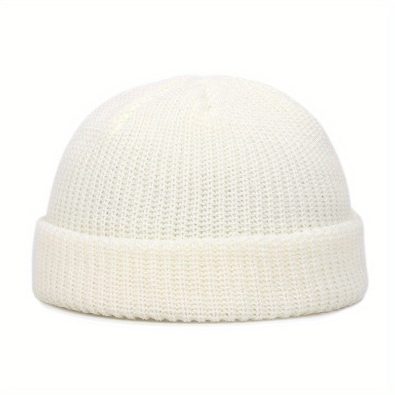 1pc Stylish Men's Knitted Hip-Hop Hat - Fashionable Street Wear Accessories for Gift Giving - Highly Elastic, Soft, and Warm