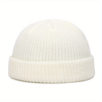 1pc Stylish Men's Knitted Hip-Hop Hat - Fashionable Street Wear Accessories for Gift Giving - Highly Elastic, Soft, and Warm