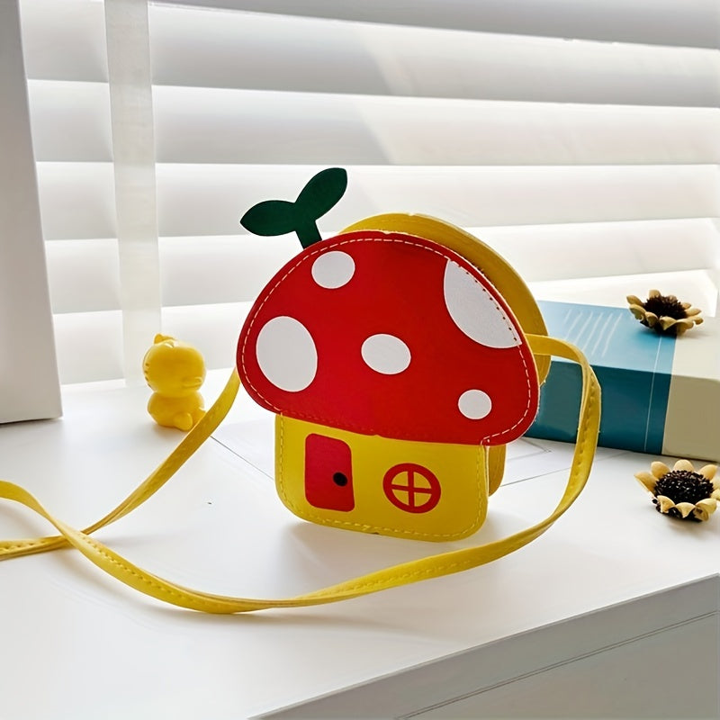 Cute Mushroom Crossbody Bag: Fashionable Accessories for Girls - Perfect Birthday Gift for Kids!