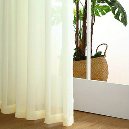 2 Panels of Soft White Chiffon Sheer Curtains for Bedroom, Living Room & Balcony - Elegant Home Decor