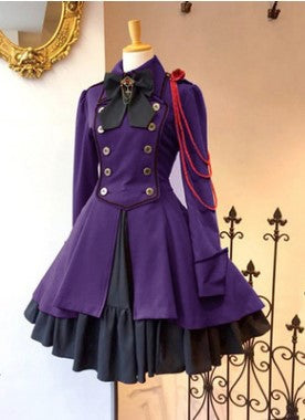 ikearlax Wish Hot Medieval Renaissance Vintage Bow Long Sleeve Ruffled Cosplay Dress Mi1624