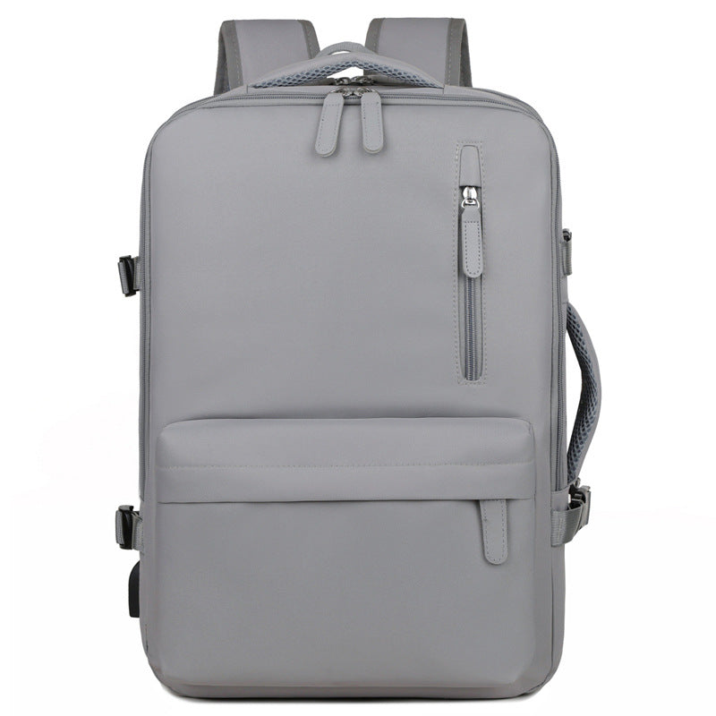 Backpack Women's Short-Distance Travel Bag Business Trip Large Capacity Schoolbag High Sense Men's Expansion Computer Backpack