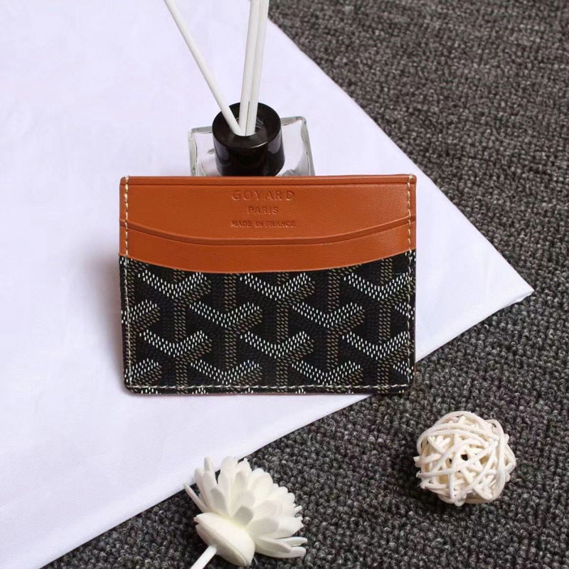 New Elegant De Card Case Unisex Horizontal Dog Teeth Multi-Functional Small Card Holder Protective Folder Coin Purse Mini