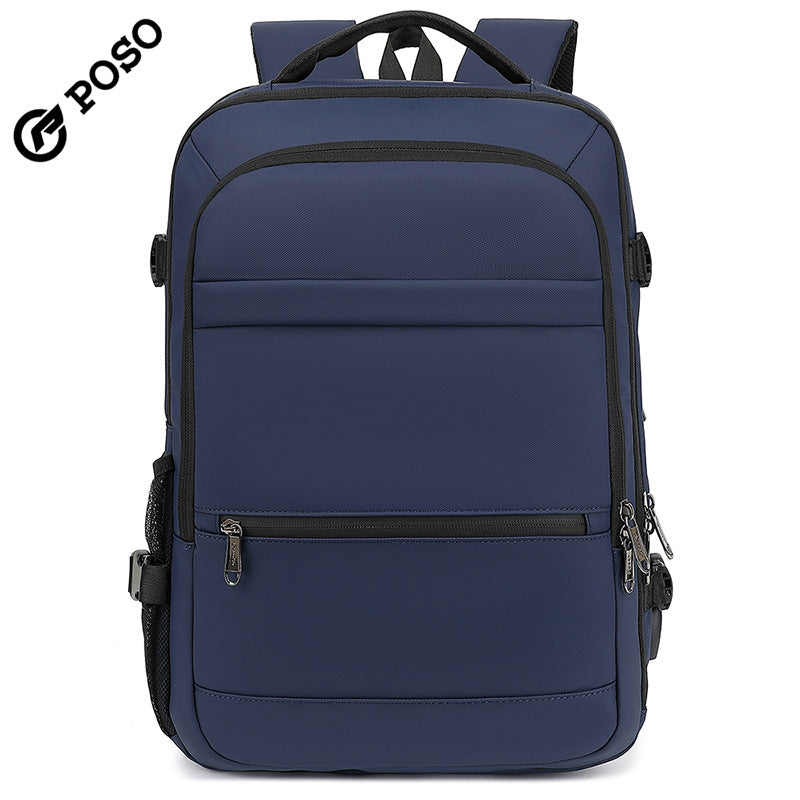 Fashion Brand Large Capacity Men's Travel Backpack Scalable Capacity Travel Carry-on Luggage Dry Wet Separation Multi-Purpose Package