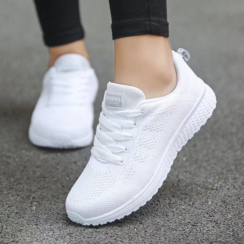 ikearlax Cross-Border New Arrival Sneaker Women's Light Bottom Breathable Student Running Shoes Fly Woven Mesh Casual Men's Sneakers Sneaker