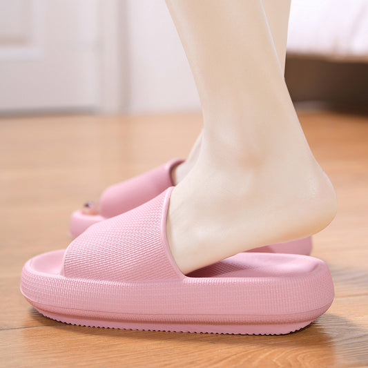 Plastic Thick-Soled Drooping Sandals Summer Indoor Soft Bottom Men's Home Bathroom Bathroom Slippers Beach Shoes Women's