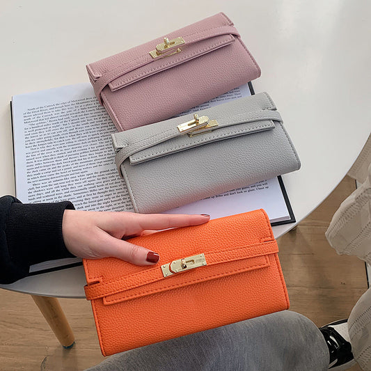 2024 New Fashion Long Clutch Young Girl Personalized Fashion Kelly Bag Versatile Large Capacity Card Holder Fashion Wallet