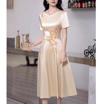 IKERRLAX T's 1 Champagne Mother's Wear  Spring New Mother-in-Law Wedding Suit Usually Wear Western Style