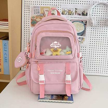 Large Capacity Schoolbag Junior High School Girl High School Student Good-looking Ins Japanese Minority Cute Girl Backpack Female