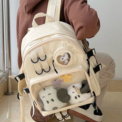 After Class Cartoon Backpack Shoulder Cartoon Backpack Junior's Schoolbag Large Capacity Canvas Leisure Laptop Travel School New