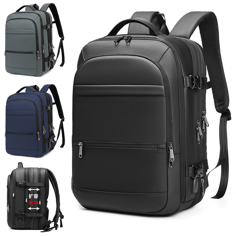 Fashion Brand Large Capacity Men's Travel Backpack Scalable Capacity Travel Carry-on Luggage Dry Wet Separation Multi-Purpose Package