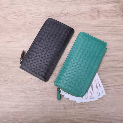 New Leather Wallet TikTok Same Coin Purse Wallet Lamb Leather Card Holder Certificate Card Holder Ladies Card Holder Long