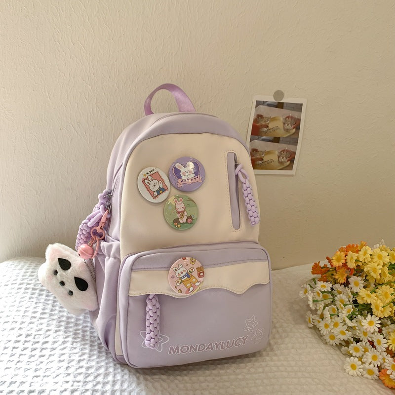 Japanese Minority Ins Cute Girl Girls Backpack Bubble Show Schoolbag Female College Student Convenient Travel Mini Backpack