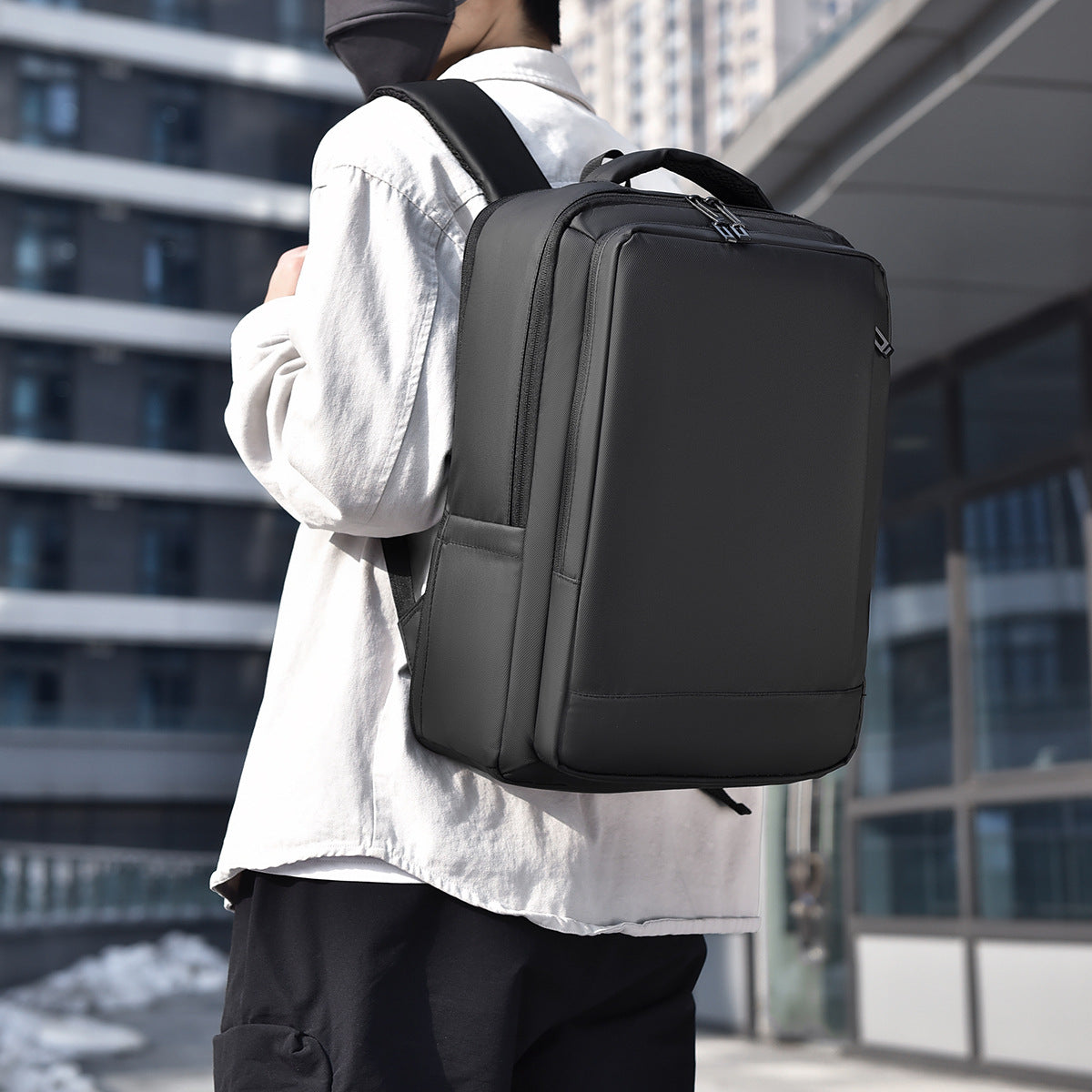 Cross-Border Men's Business Commute Backpack Expansion Travel USB Charging Backpack Multifunctional Laptop Bag