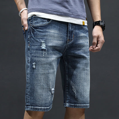 Jeans Men's 2023 Summer Thin Denim Shorts Men's Jeans Boys Summer Pirate Shorts Men's Jeans