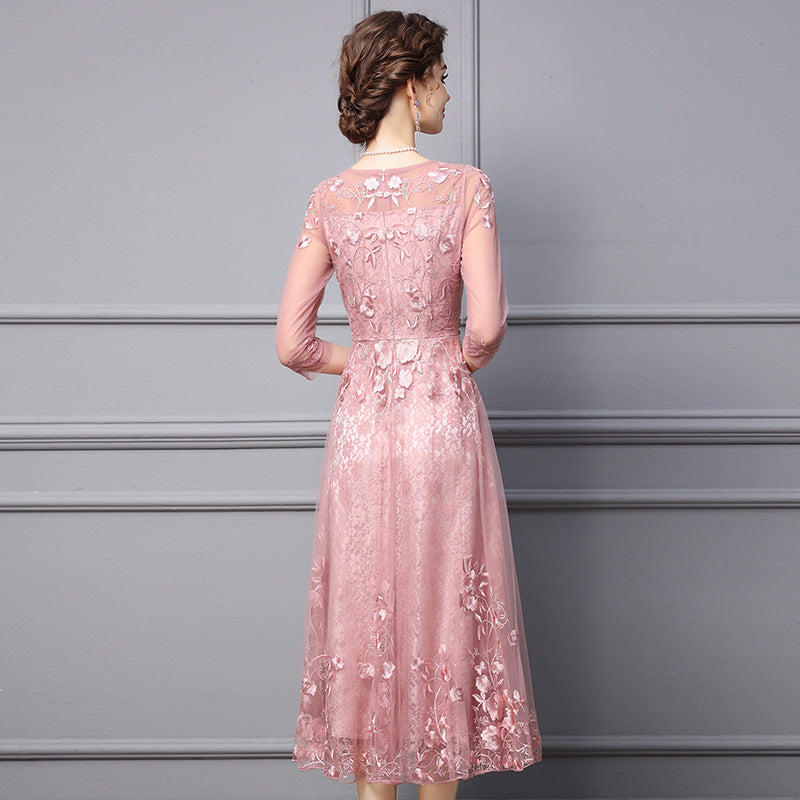 IKEARLAX  Zhili Temperament Dress Goddess Temperament  Spring New Formal Occasion Exquisite Rhinestone Long Dress Skirt