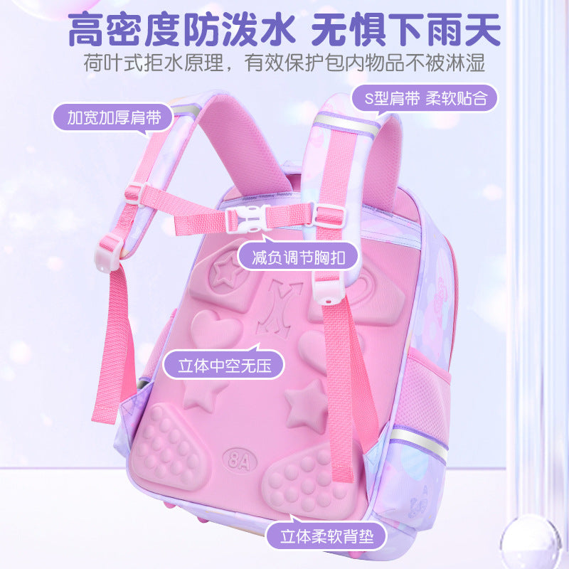 New  Primary School Schoolbag Girls' Large Capacity Cute Cartoon Children's Schoolbag Spine Protection Backpack