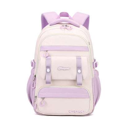 Cross-Border Schoolbag Primary School Student Grade 6 Girls New Middle School Students Tide Brand Large-Capacity Backpack One Piece Dropshipping