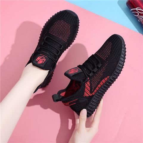 ikearlax Spring and Autumn Flying Woven Breathable Mesh Sneaker Women's Fashionable All-Match Casual Shoes Soft Bottom Non-Slip Old Beijing Cloth Shoes