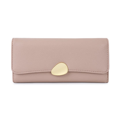 New HOTan and NEWn Lychee Pattern Big Three Fold Wallet All-Matching Ladies Long Clutch Generation Hair