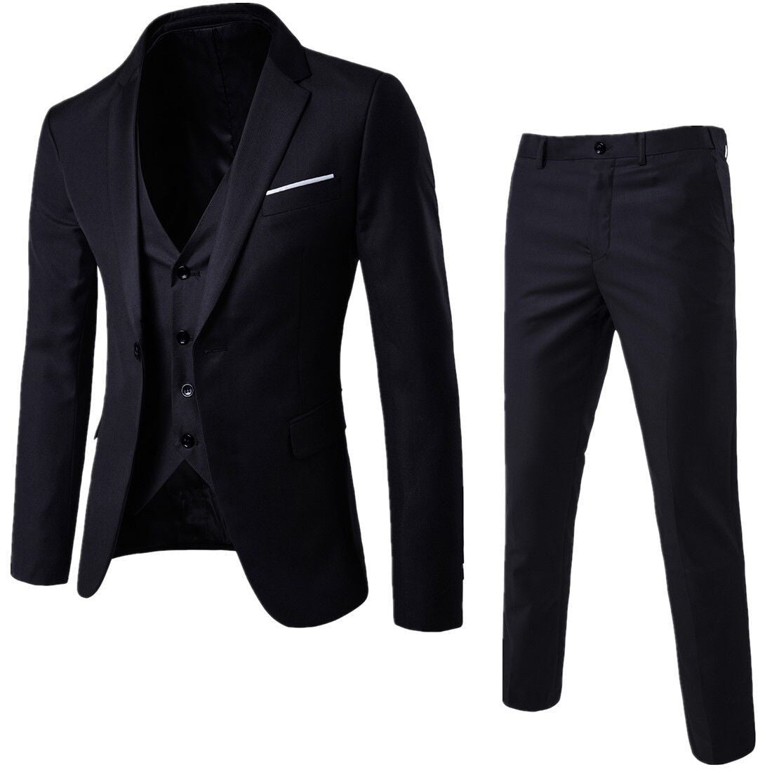 IKEARLAX  Men's Spring and Autumn Men's Suit Suit Korean Slim Fit Suit Men's Business Suit Suit Wedding Dress Best Man Clothing