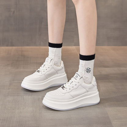 ikearlax Autumn New Platform Shoes Sports Casual Versatile Women's Shoes Shoes White Shoes