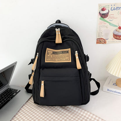 Schoolbag Female Large Capacity High School Junior High School Student Middle School Students' Backpack Primary School Student Letter Backpack College Students' Backpack