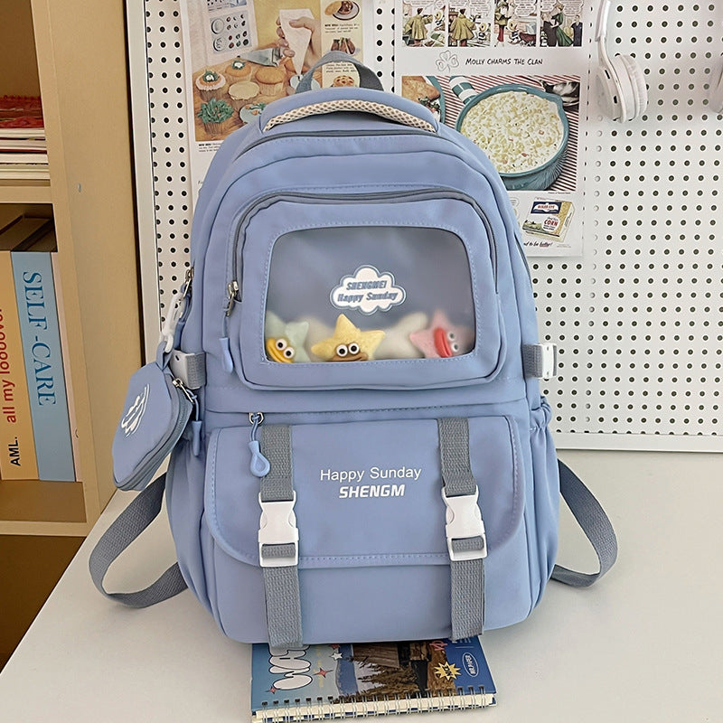 Large Capacity Schoolbag Junior High School Girl High School Student Good-looking Ins Japanese Minority Cute Girl Backpack Female