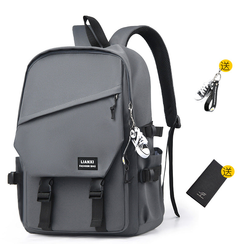 Schoolbag Male College Student Daily Travel Backpack Men's Backpack Female Korean Simple Versatile Travel Computer Bag Female