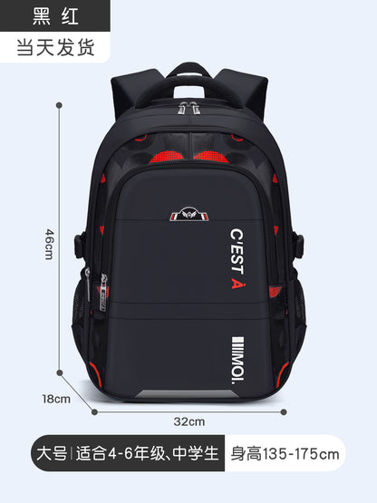 Junior's Schoolbag Large Capacity Men's Spine Protection Grade 3-6 Children Primary School Student Backpack Wholesale Kidsbag Burden Reduction