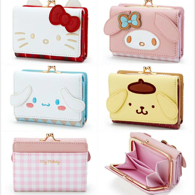 New Fresh Sweet Short Female Lady Wallet Animal PU Leather Purse Cartoon Cute Mini Macaron