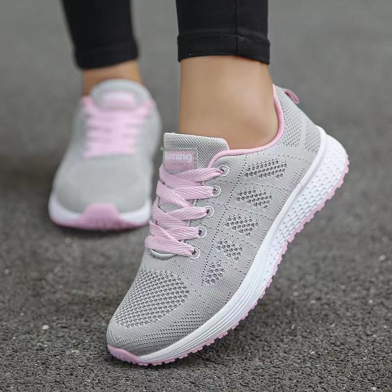 ikearlax Cross-Border New Arrival Sneaker Women's Light Bottom Breathable Student Running Shoes Fly Woven Mesh Casual Men's Sneakers Sneaker