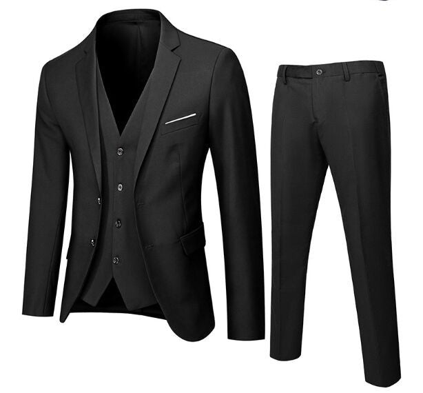 IKEARLAX  Men's Spring and Autumn Men's Suit Suit Korean Slim Fit Suit Men's Business Suit Suit Wedding Dress Best Man Clothing