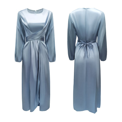 ikearlax Soft Waist Dress, HOTan and NEWn Dubai Satin Dress Gh0068