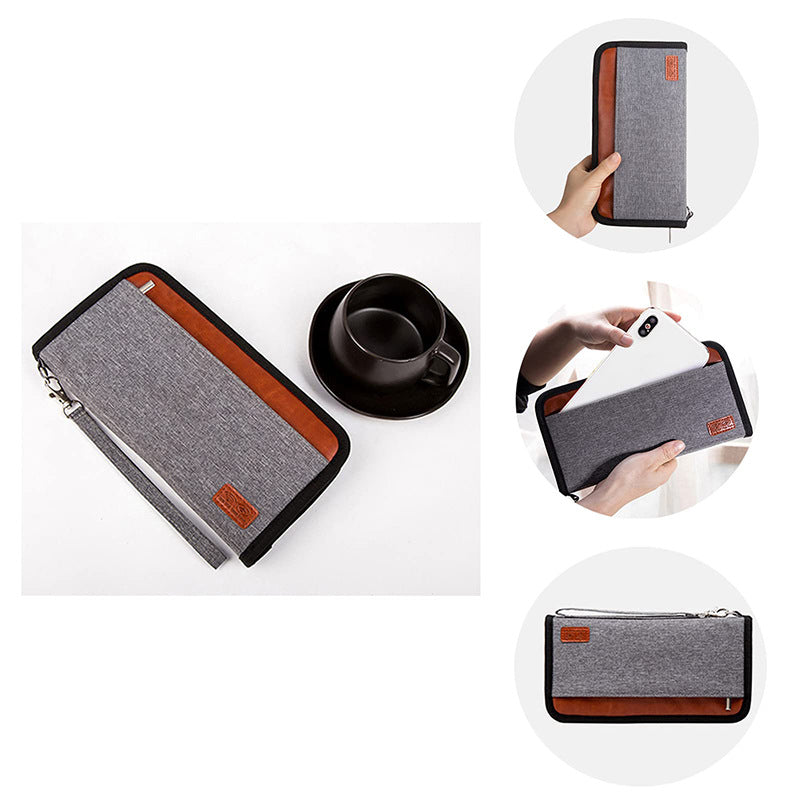 New Arrival Multi-Functional RFID Passport Holder Ticket Clip Portable Travel Waterproof Document Storage Wallet Card Holder