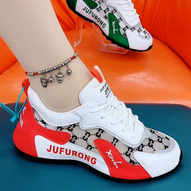 ikearlax Fashion Foreign Trade Women's Shoes Summer New Mesh Shoes Fashionable Breathable Running Shoes Elevator Wild Sports Casual Daddy Shoes