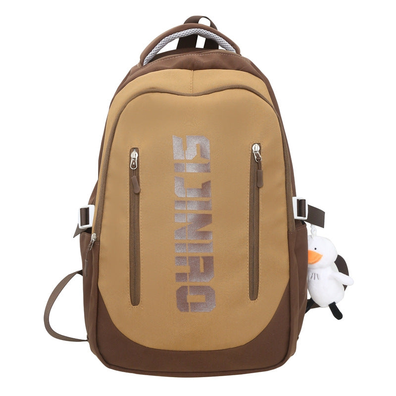 College Student Fashion Ins Middle School Student Fashion Casual All-Match Backpack Primary School Student Personality Japanese-Style Package