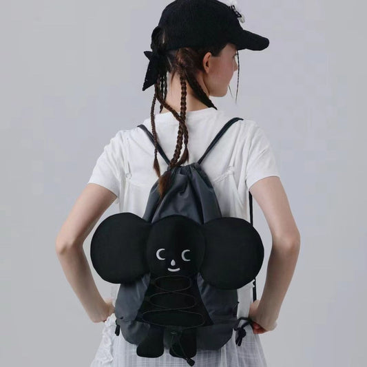 Durable Idle Style Backpack  New Childlike Cute Large Capacity Cartoon Class Commuting Travel Bag