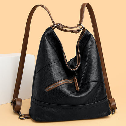 Cross-Border Advanced Sentong Qin Tote Bag Women's  New Soft Leather Fashion Shoulder Bag Large Capacity Backpack Women's Bag