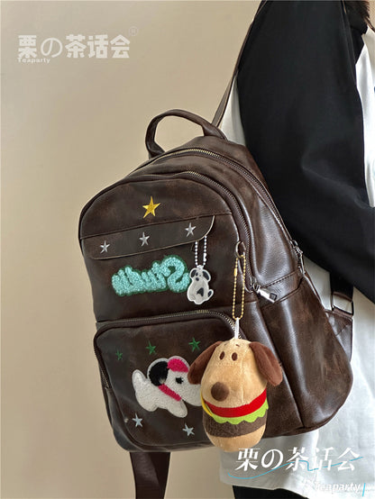 Retro Cute Puppy Schoolbag Ins Style Small Size Travel Student Backpack Y2g Sweet Hot Girl Casual Puma Small