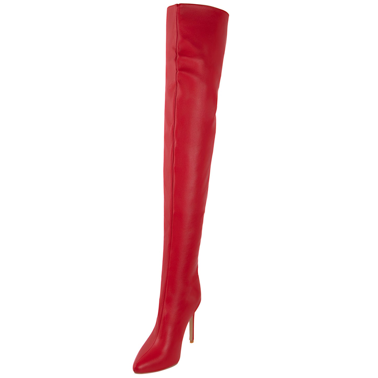 Autumn and Winter New Ladies High Boots Sexy Style Pointed Toe Back Zipper High Stiletto Solid Color over the Knee Boots