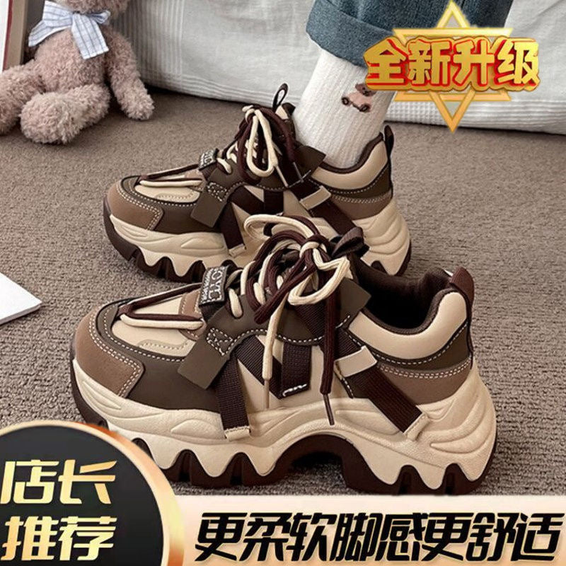 ikearlax Internet Celebrity Super Hot Platform Dad Shoes  Popular Autumn New Fashion All-Matching Ins Fashionable Sports Shoes Female 6